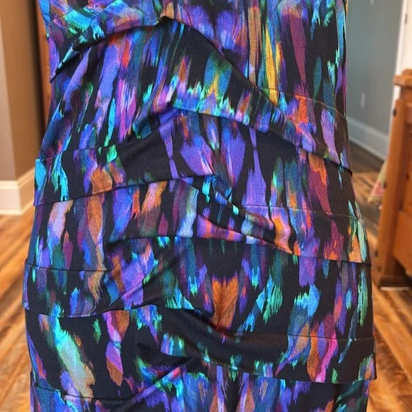 Nicole Miller Multicolor Sleeveless Maxi Dress size med - Picture 3 of 8